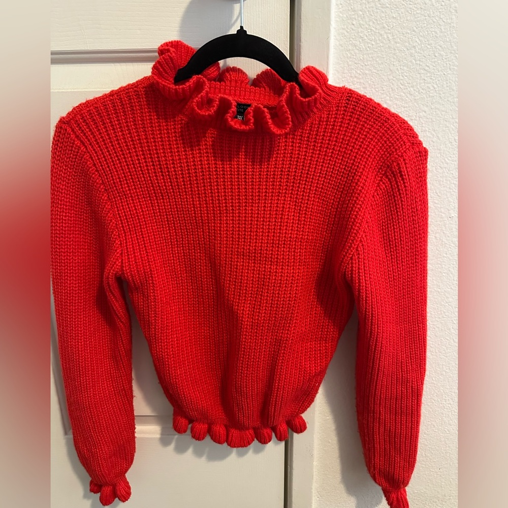Red Ruffle-Neck Knit Sweater
New Look Petite brand
